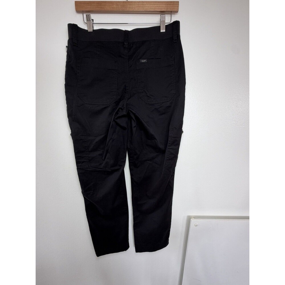 Lee Ultra Lux Comfort Utility Pants Womens 6 Short Black Cargo Straight NWT - Picture 7 of 13